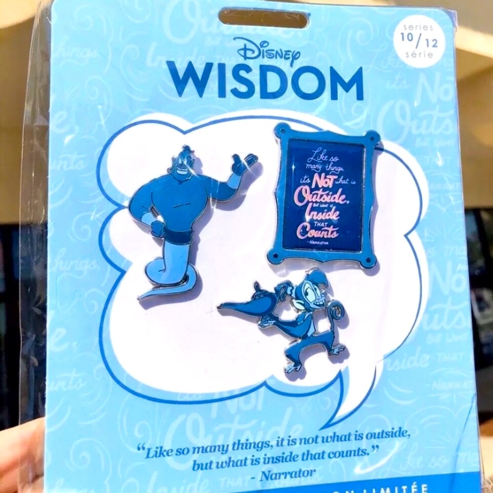 Genie Aladdin October Disney Wisdom Pin Set Limite